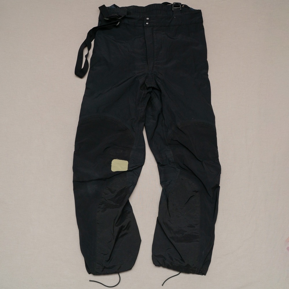 Vintage Patagonia Mens Black Snow Pants Ski Bibs Suspenders 32 Waterproof Flaws